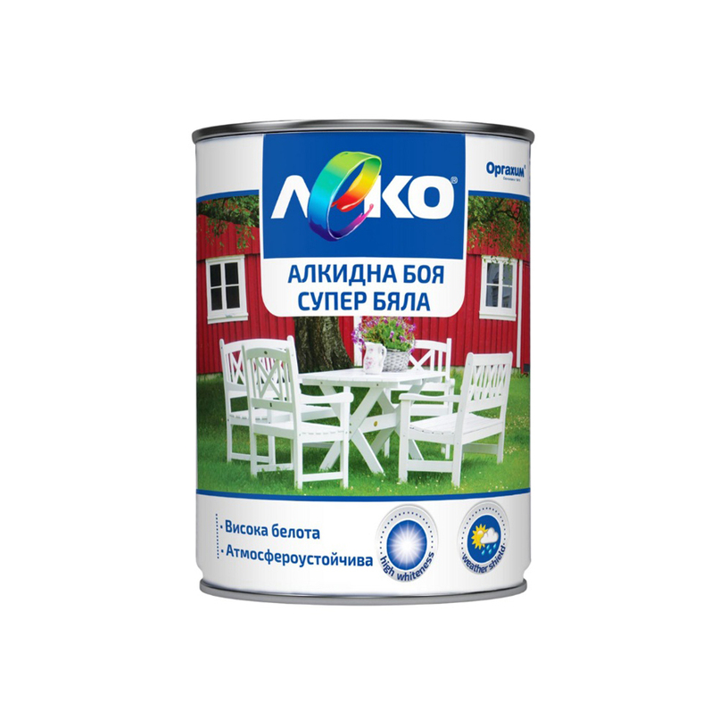 LEKO АЛКИДНА БОЯ СУПЕР БЯЛА 650 ml LEKO АЛКИДНА БОЯ СУПЕР БЯЛА 650 ml