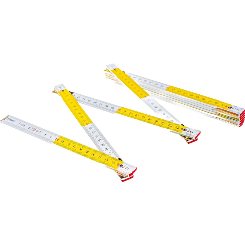 Дърводелски метър, дълж. 2м,бяло и жълто Дърводелски метър, дълж. 2м,бяло и жълто