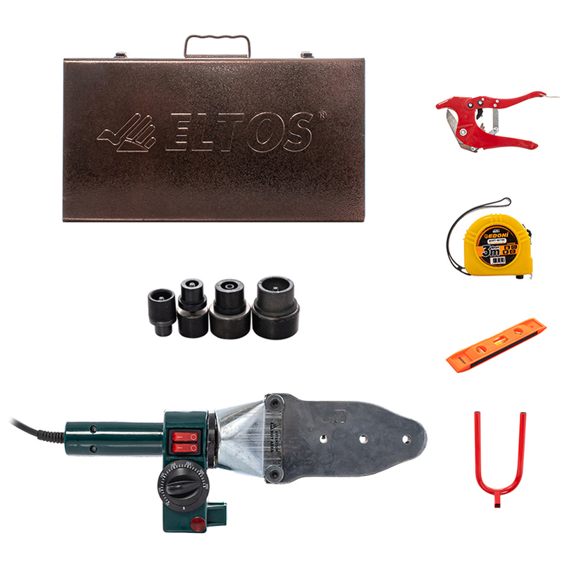 Поялник за PP тръби ELTOS 3 глави 1200W Поялник за PP тръби ELTOS 3 глави 1200W