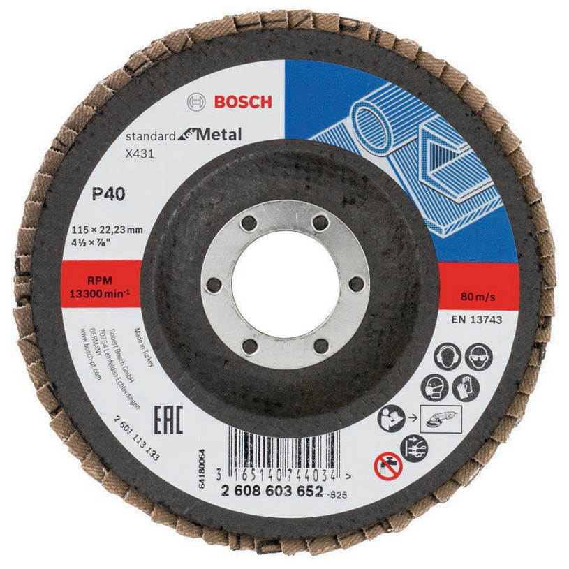 BOSCH ЛАМ.ДИСК ОСНОВА ФИБР. 115X22 G40 BOSCH ЛАМ.ДИСК ОСНОВА ФИБР. 115X22 G40