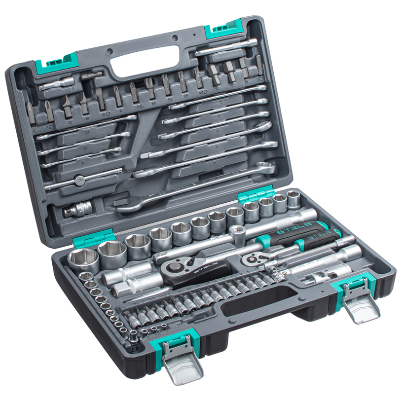 К-т инструменти 82 части 1/2"и 1/4" К-т инструменти 82 части 1/2"и 1/4"