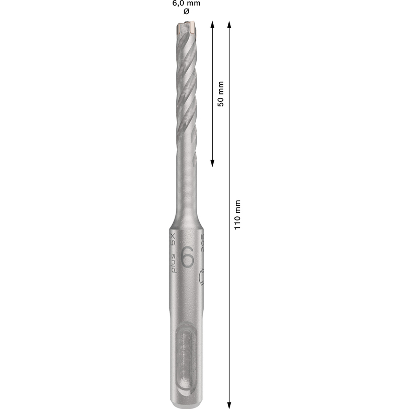 BOSCHSDS PLUS-5X СВРЕДЛО 6X50X110 BOSCHSDS PLUS-5X СВРЕДЛО 6X50X110