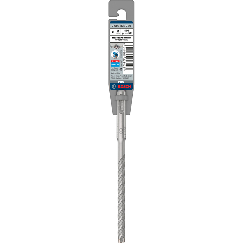 BOSCHSDS PLUS-5X СВРЕДЛО 8X100X160 BOSCHSDS PLUS-5X СВРЕДЛО 8X100X160