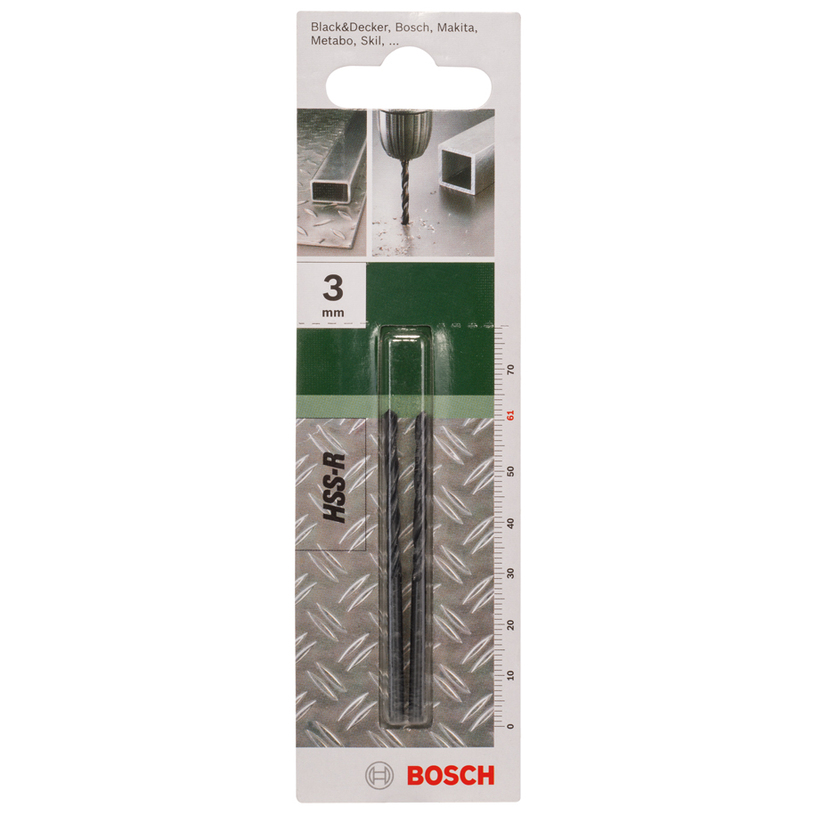 BOSCH, 2 СВРЕДЛA HSS-R 3X33X61 ММ BOSCH, 2 СВРЕДЛA HSS-R 3X33X61 ММ