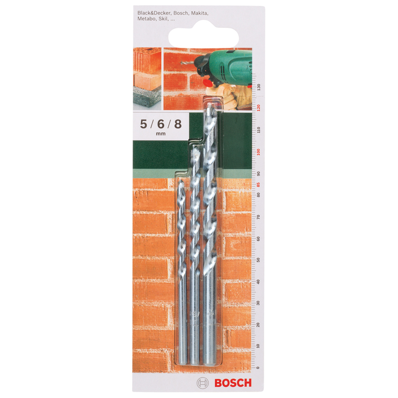 BOSCH, СВРЕДЛА 3 КАМЪК 5X85,6X100,8X120 BOSCH, СВРЕДЛА 3 КАМЪК 5X85,6X100,8X120