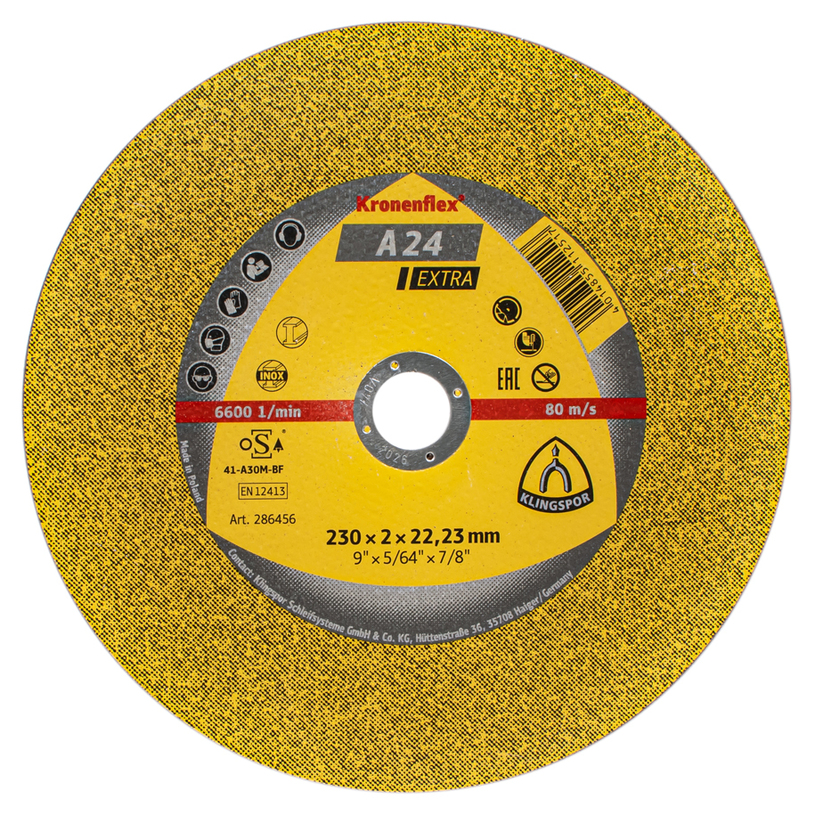 KLINGSPOR УНИВ. ДИСК ЗА МЕТ. 230X2 KLINGSPOR УНИВ. ДИСК ЗА МЕТ. 230X2