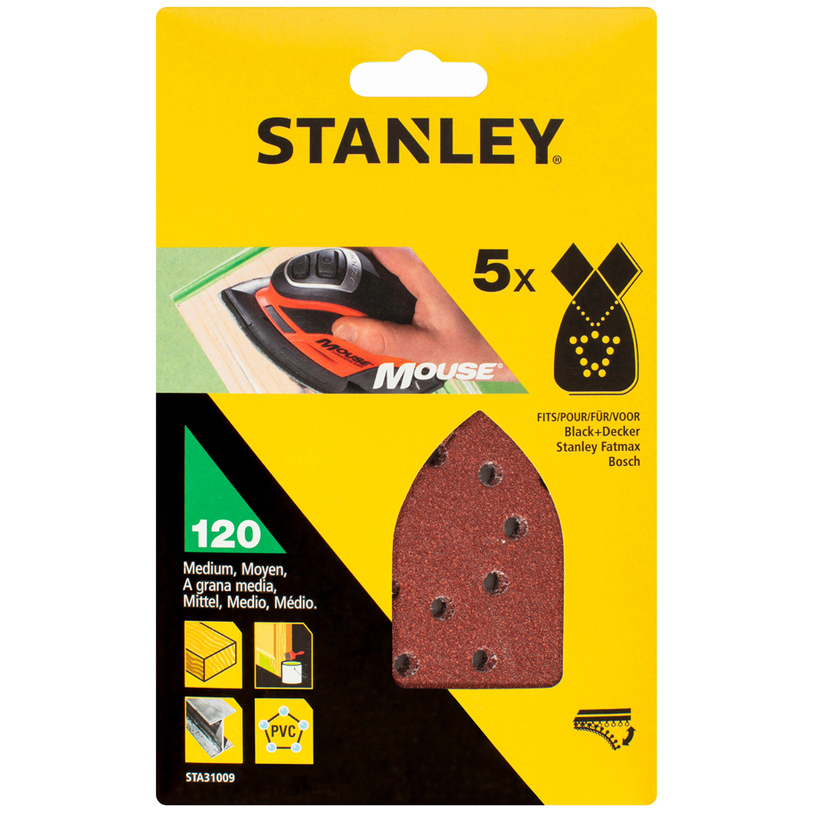 STANLEY MOUSE SHEET QUICK FIT 120G 5 PCS STANLEY MOUSE SHEET QUICK FIT 120G 5 PCS