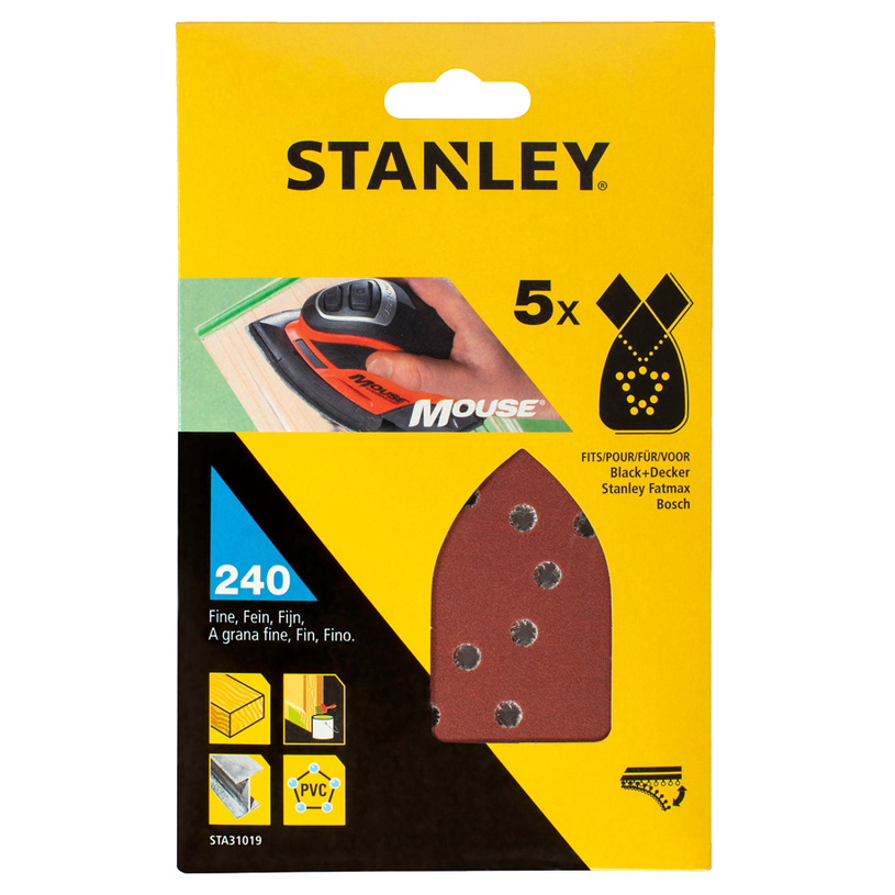 STANLEY MOUSE SHEET QUICK FIT 240G 5 PCS STANLEY MOUSE SHEET QUICK FIT 240G 5 PCS