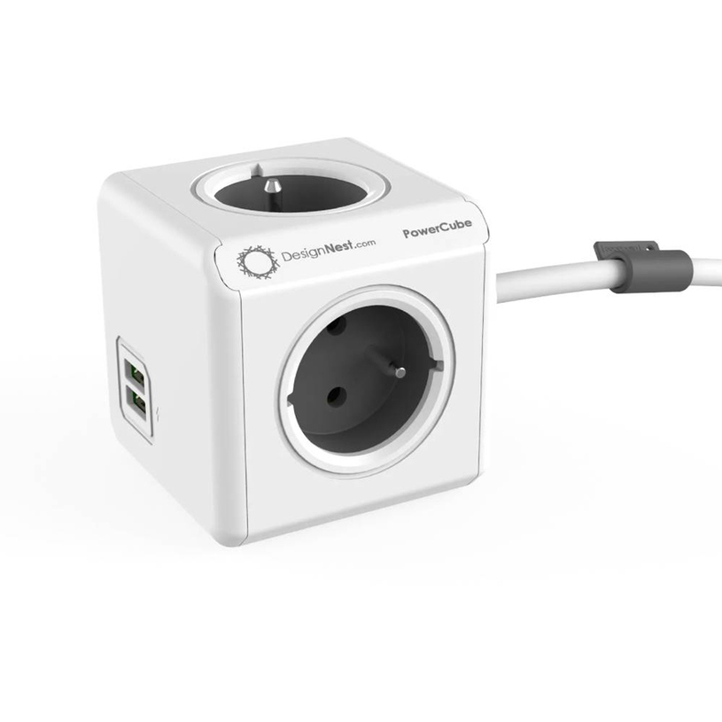 РАЗКЛОНИТЕЛ POWER CUBE PC 1402GY 4ГН/USB РАЗКЛОНИТЕЛ POWER CUBE PC 1402GY 4ГН/USB