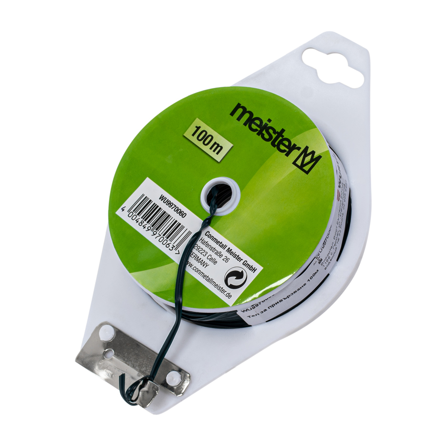 Garden Tie Wire 100 m WU9970060, Green, Dispenser with Cutter