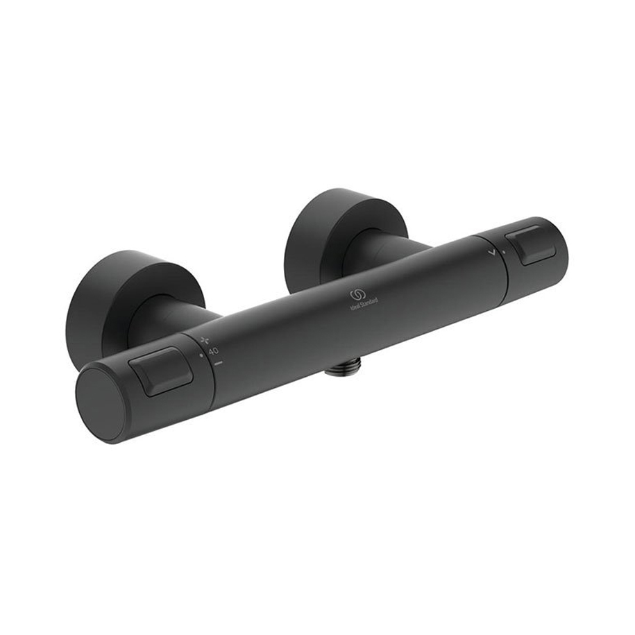 Ideal Standard Ceratherm T25 Thermostatic Shower Mixer, Matt Black (A7201XG)