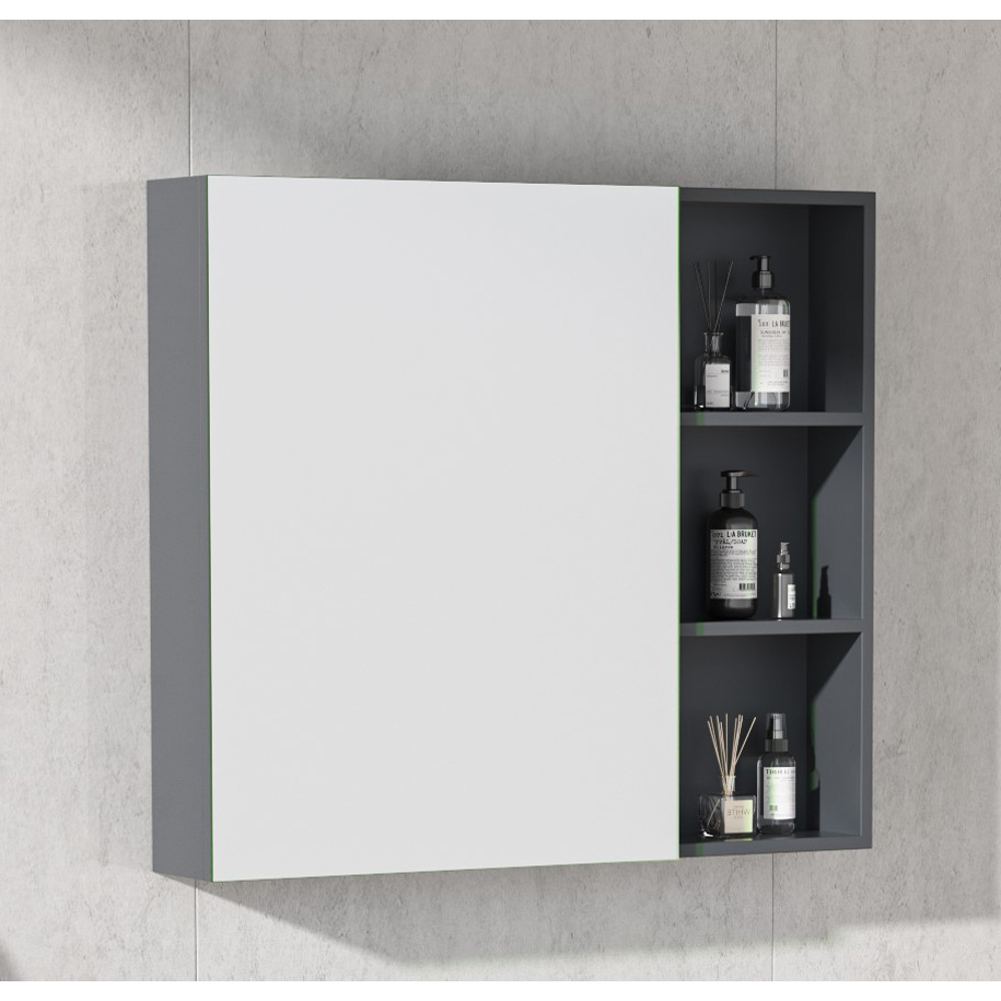 Hidden storage above the basin