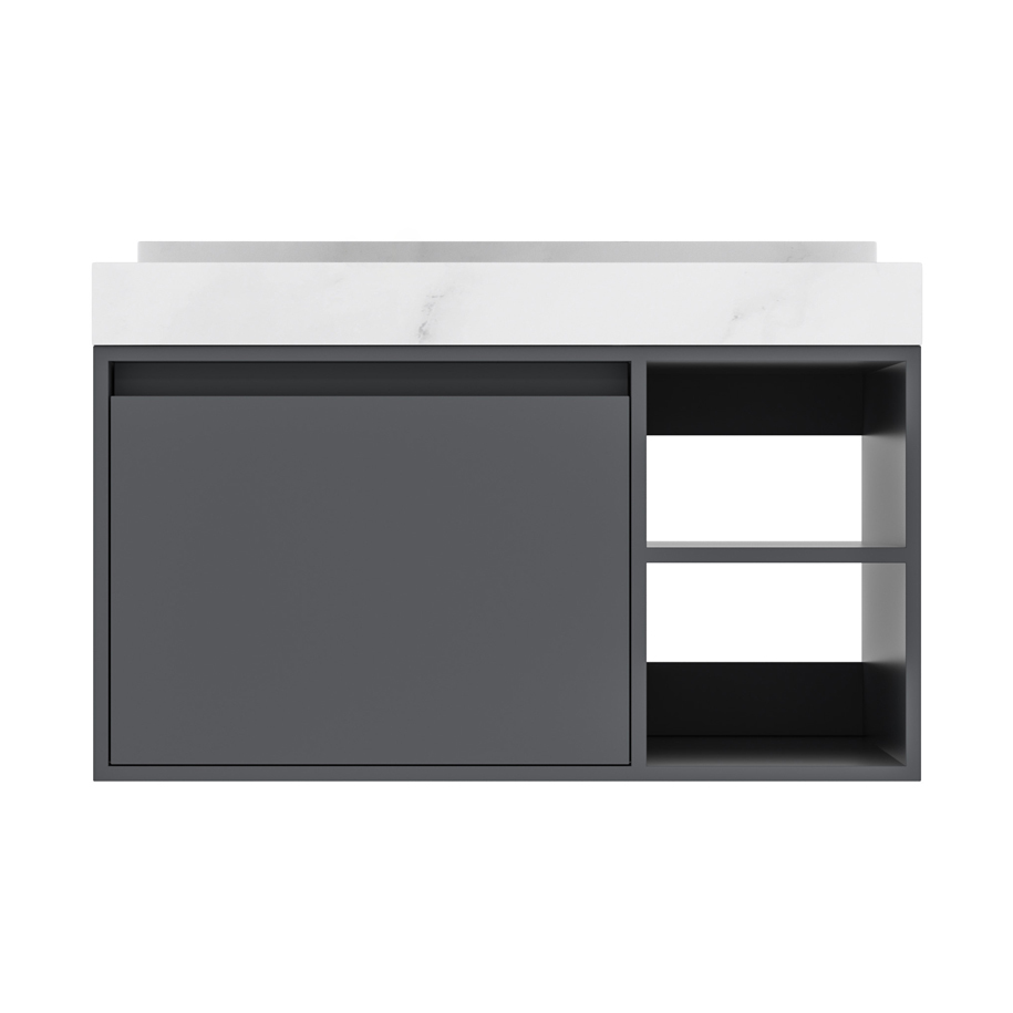 SYNCHRO Bathroom Vanity Unit with Basin, 80 cm, Grey (item 226376)