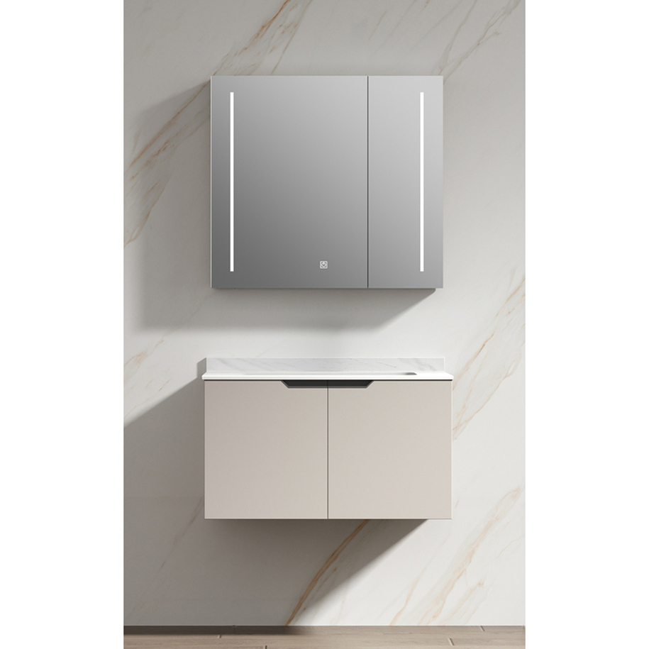 SANOTECHNIK AF060 Bathroom Furniture Set, PVC, Grey, LED Lighting