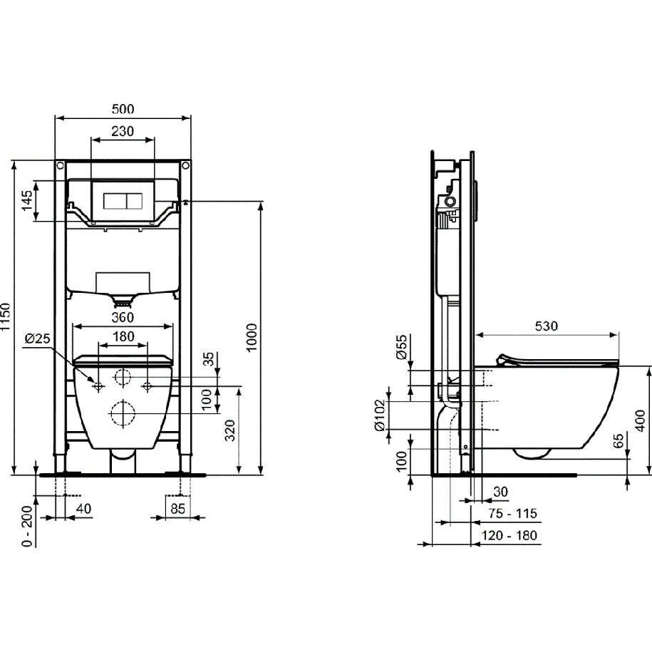 RimLS+ rimless bowl for a cleaner toilet