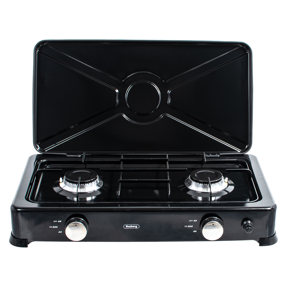Газов котлон двоен ROSBERG R51454E2LB с капак, 4400 W