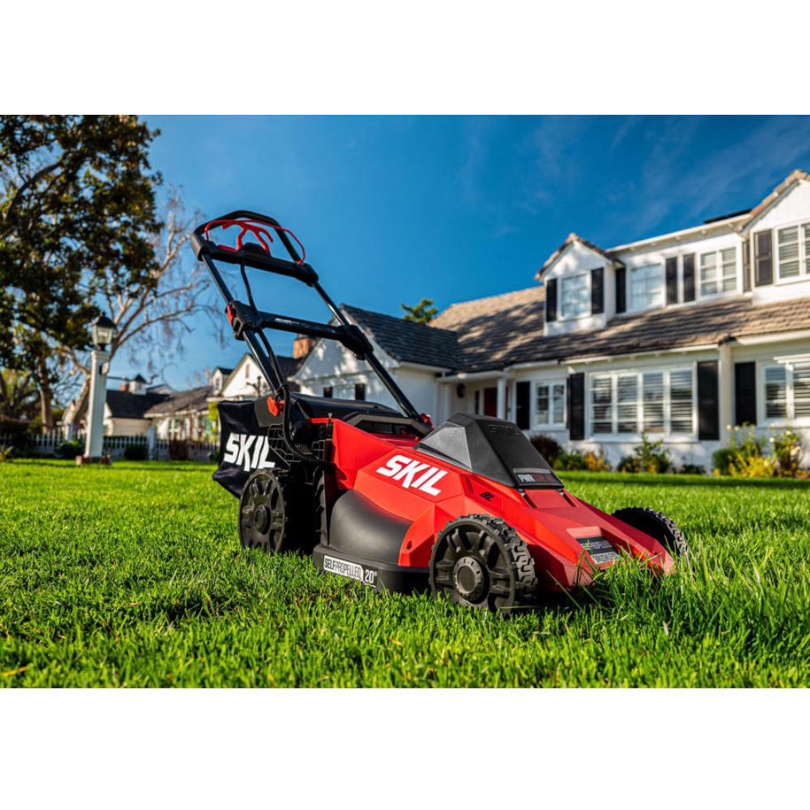 SKIL GM1E0180AA 40V Brushless Cordless Lawn Mower, 49 cm Cutting Width, 60 L Grass Box