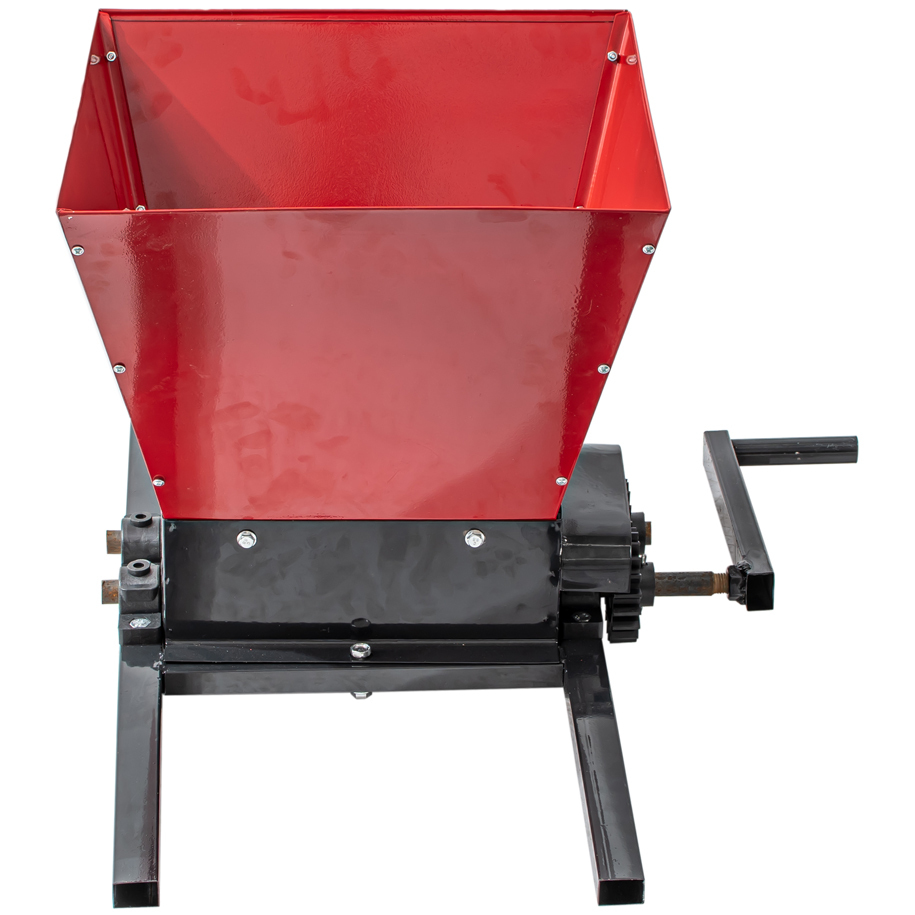 35 L metal hopper takes a whole bucket at once