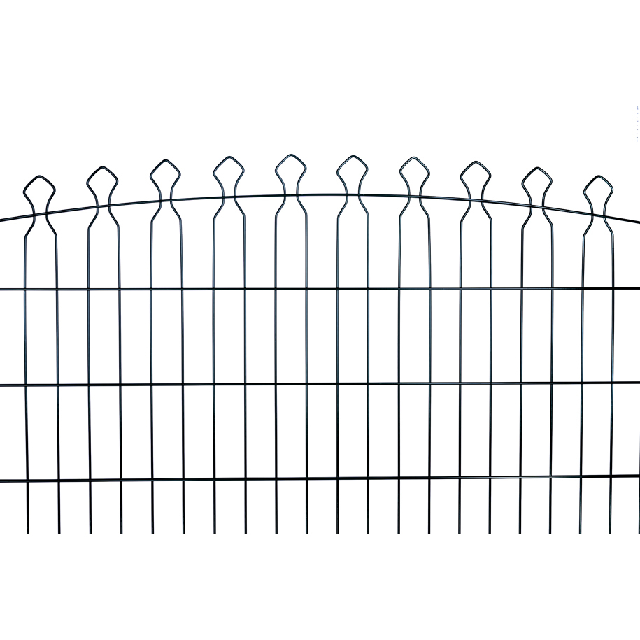 Arched top edge gives the fence a finished look