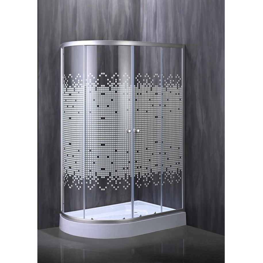 SYNCHRO 8051 R Shower Enclosure 120x80x195 cm, Right-Hand, Patterned Glass