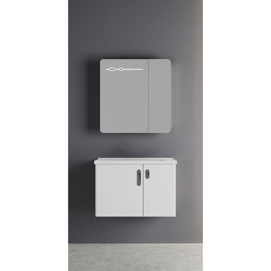 Комплект мебел за баня SANOTECHNIK B1060, 60 см, бял PVC