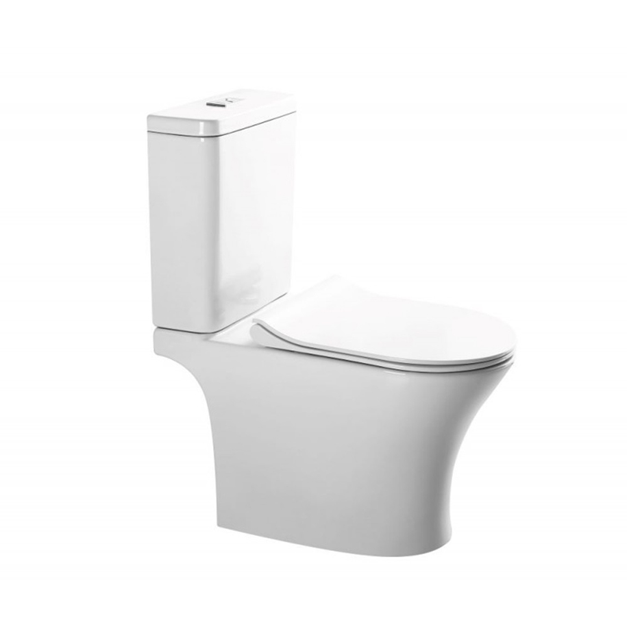 Моноблок Inter Ceramic 7937P NEW, порцелан, rimless, двоен бутон 3/6 L