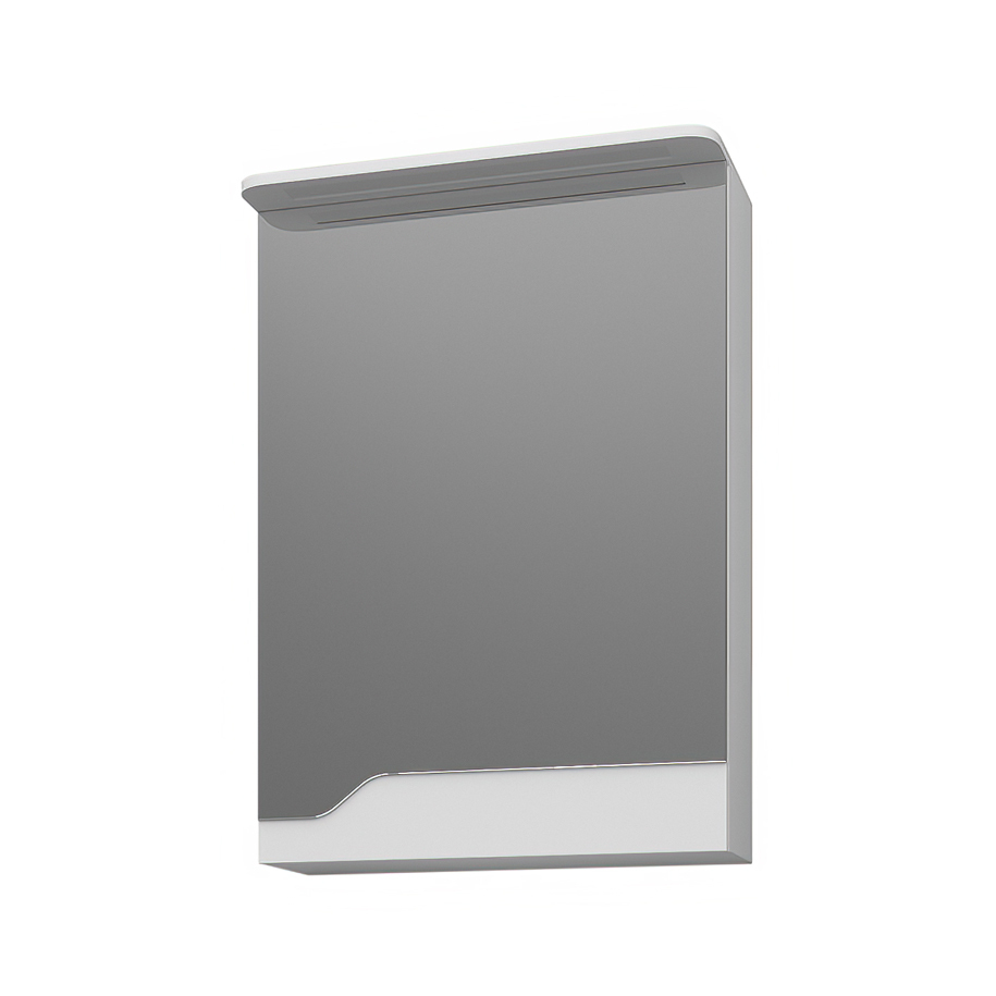 GERA LARA 45 Bathroom Mirror Cabinet, PVC, White, with Light