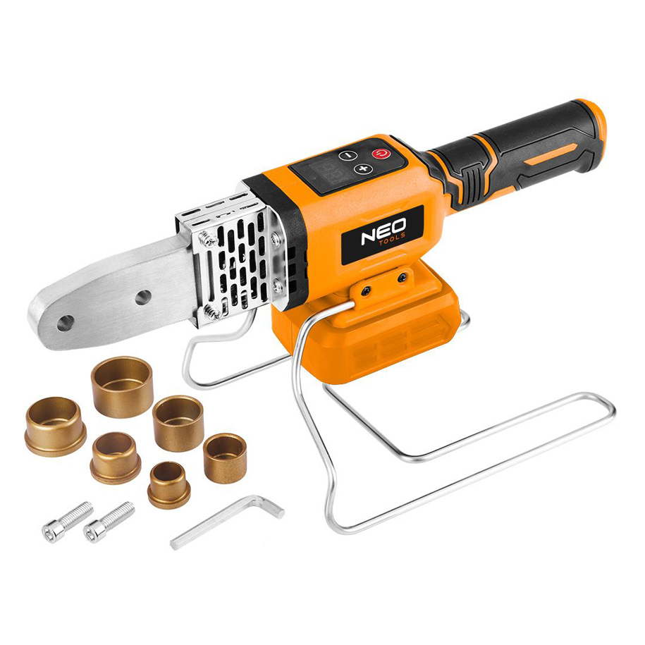 Акумулаторен поялник за PP тръби NEO Tools Energy+ 18V, до 340 °C, комплект с батерия 4 Ah
