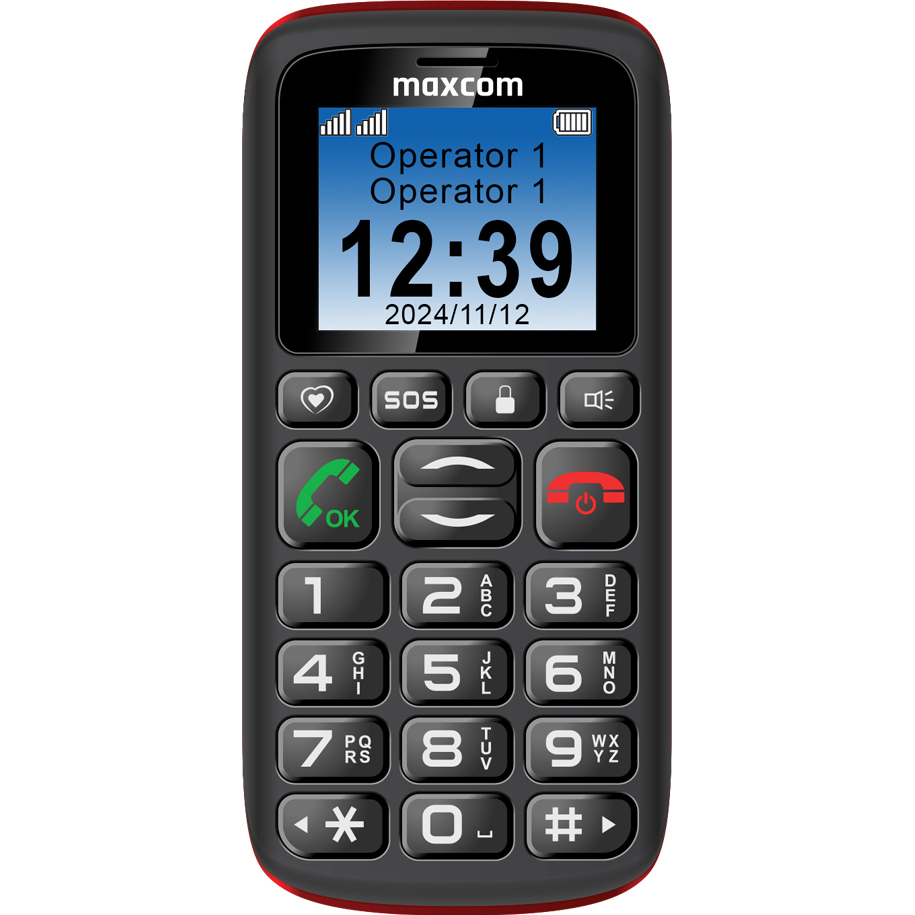 MAXCOM MM428 LIGHT BLACK Mobile Phone 1.8", Dual SIM, 800 mAh, USB Type-C