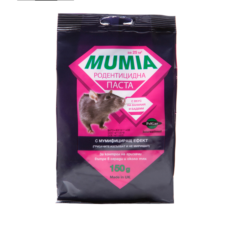 Mummifying action — no odour from dead rodents