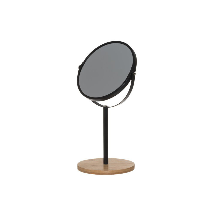 Wooden base that keeps the mirror steady