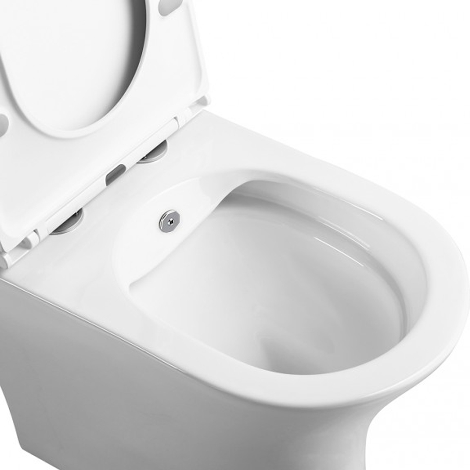 INTER CERAMIC 7937P Monoblock with Bidet — Porcelain, Back Outlet, 65x37x80 cm