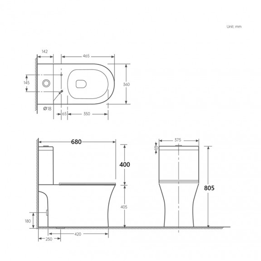 Duroplast seat with fixings included