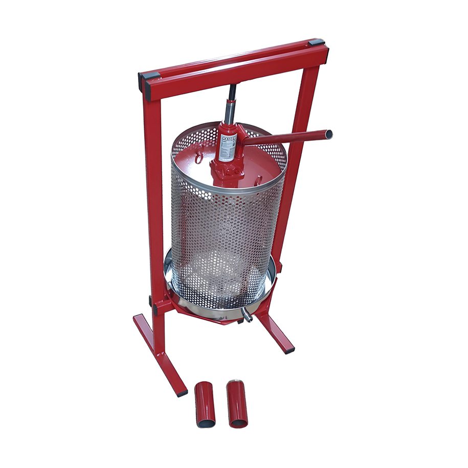 ZIESTO P00117 Grape Press – Manual Hydraulic, 36 L, Stainless Steel Basket