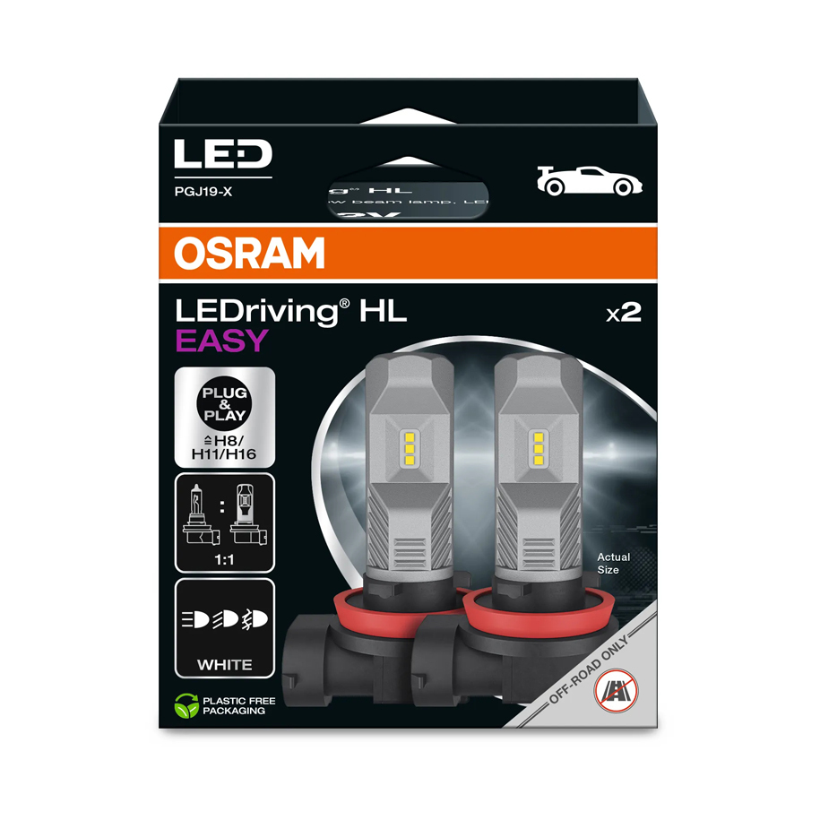 Socket design — straight into the headlight holder