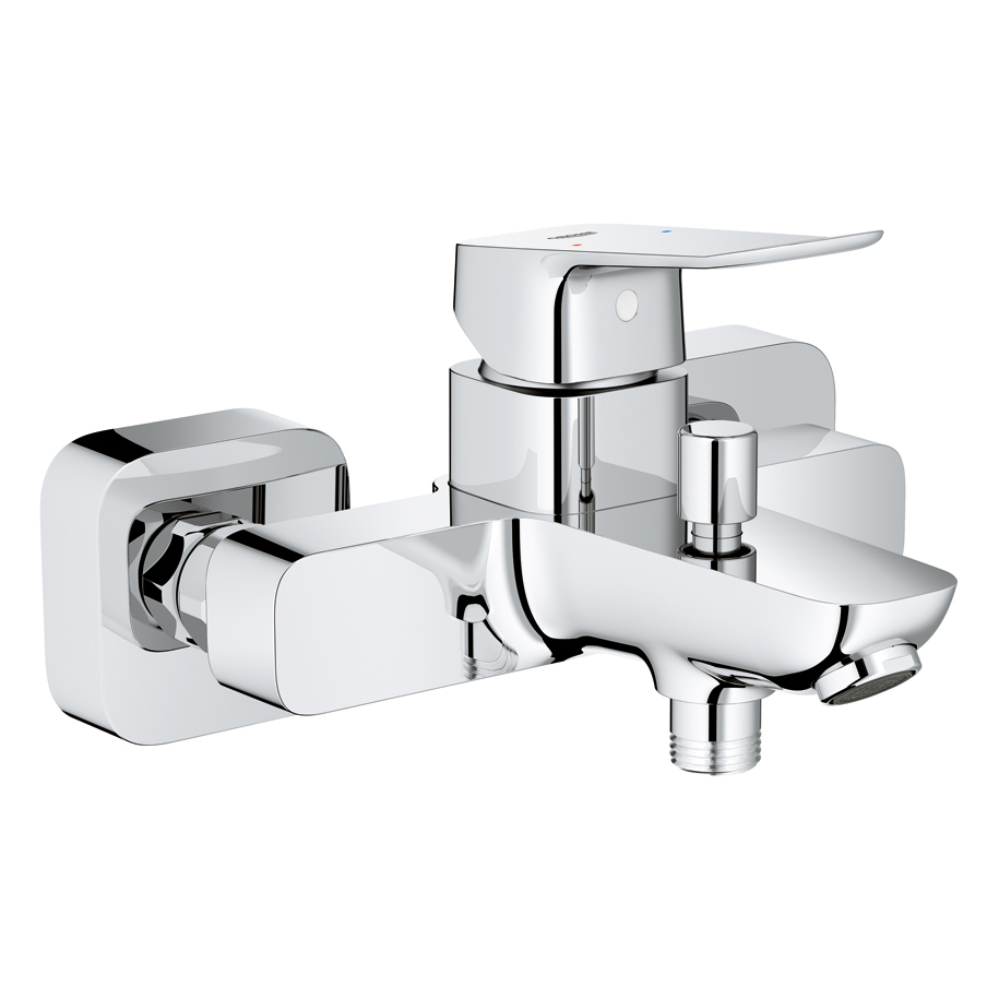GROHE Dice Single-Lever Bath and Shower Mixer 1018720000, Wall-Mounted, Chrome