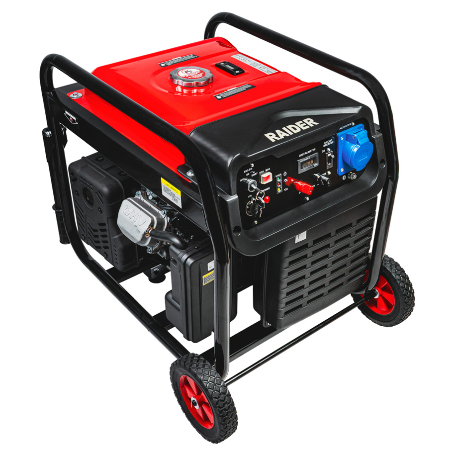 Бензинов инверторен генератор RAIDER RD-GG22, 10000 W, резервоар 25 л, електрически стартер