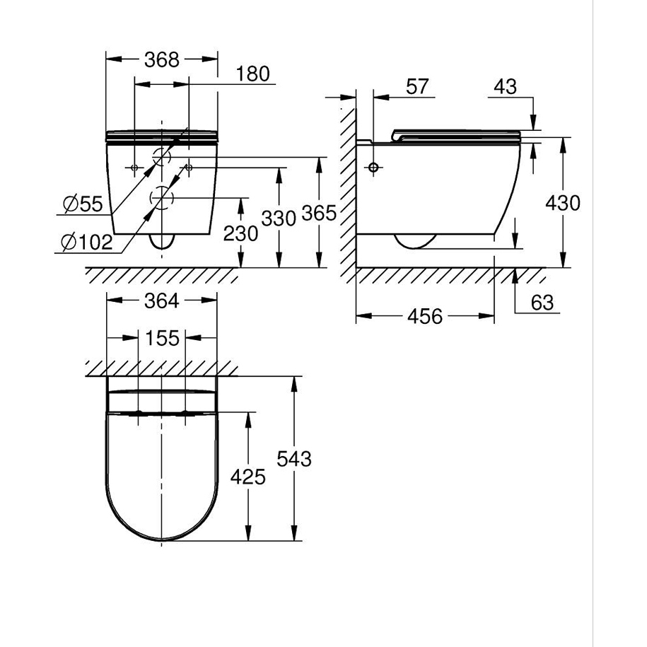 Duroplast seat with soft close and quick release