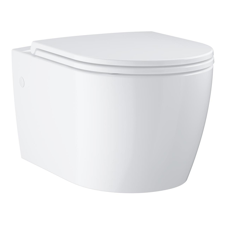 GROHE Start Round Ceramic 103848SH00 Wall-Hung Toilet with Soft Close Duroplast Seat