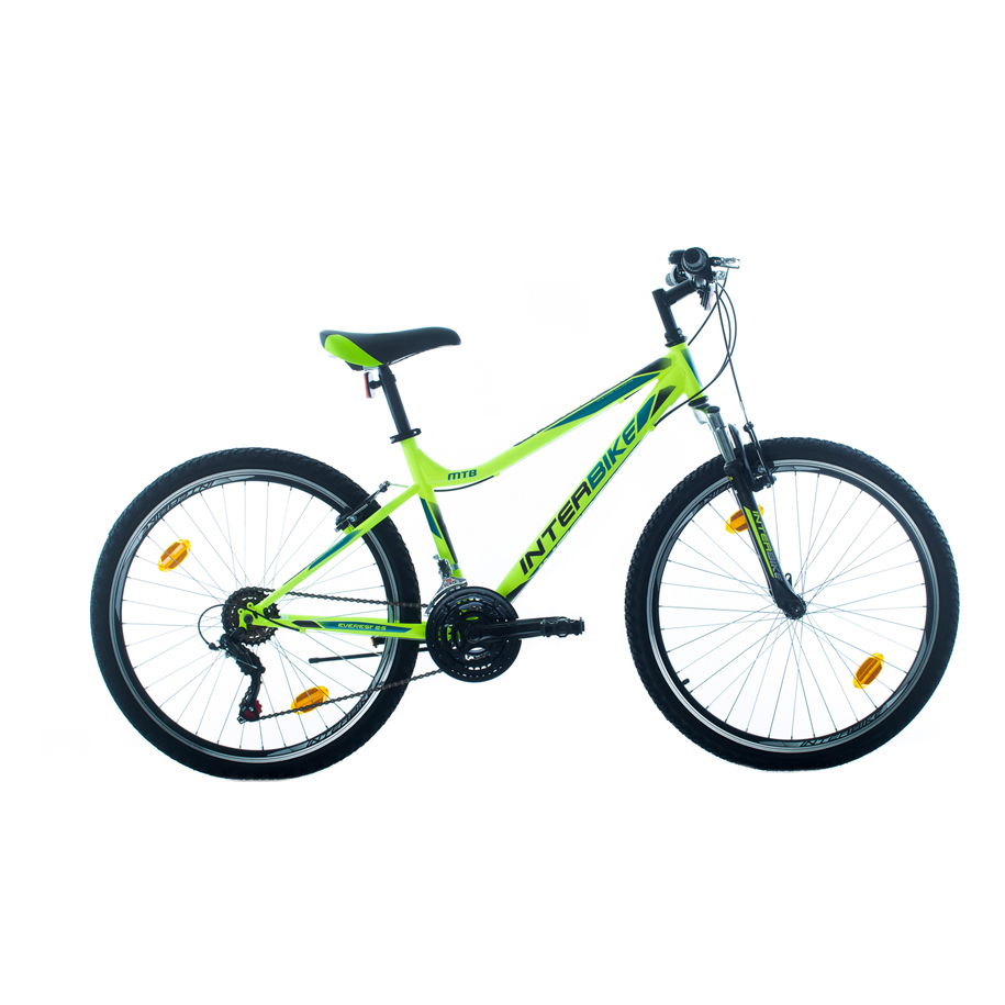 Велосипед INTERBIKE EVEREST 26" NEON GR MAT, 18 скорости, стоманена рама