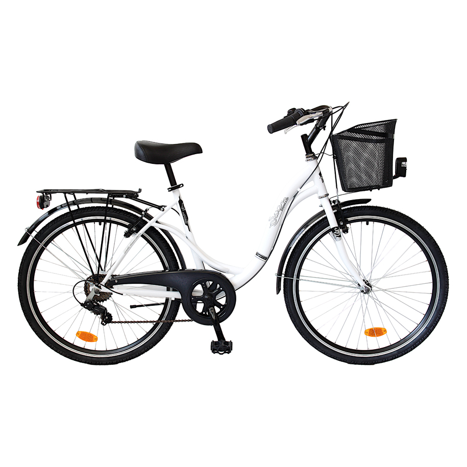 REACTOR SWAN 26" City Bike, White, 6 Speeds, Steel Frame