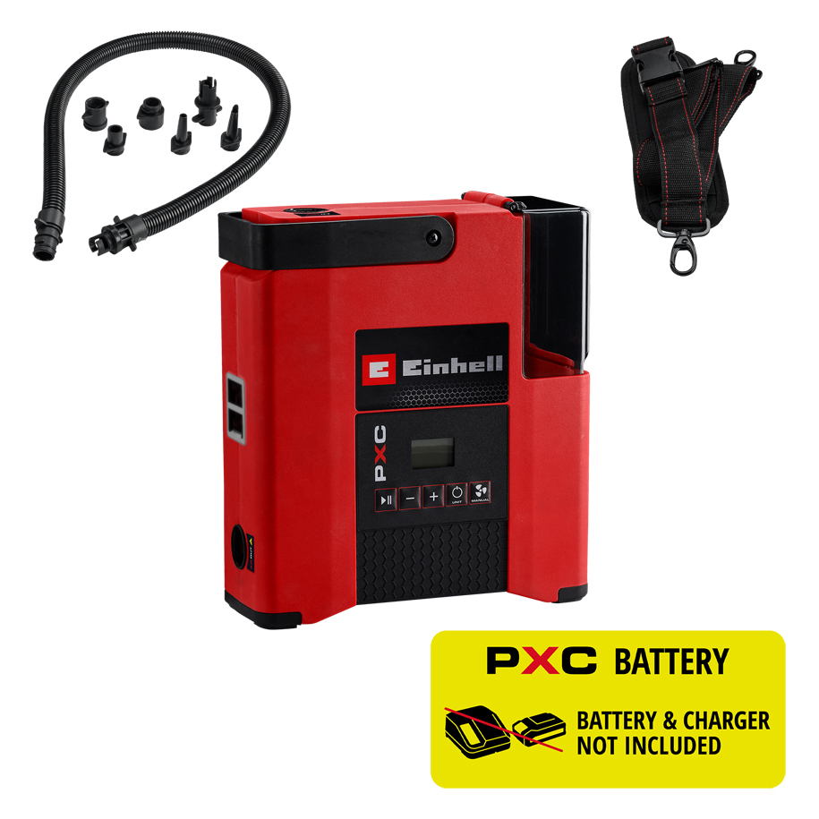 Einhell SUPPERO 18/380 Cordless Air Compressor, 18 V Power X-Change, Bare Tool