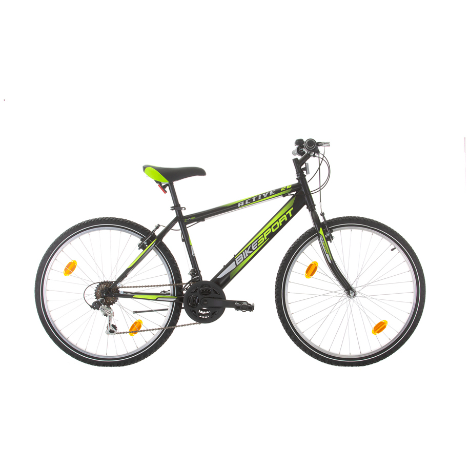 BIKESPORT ACTIVE 26" Mountain Bike, Steel Frame, 18 Speeds