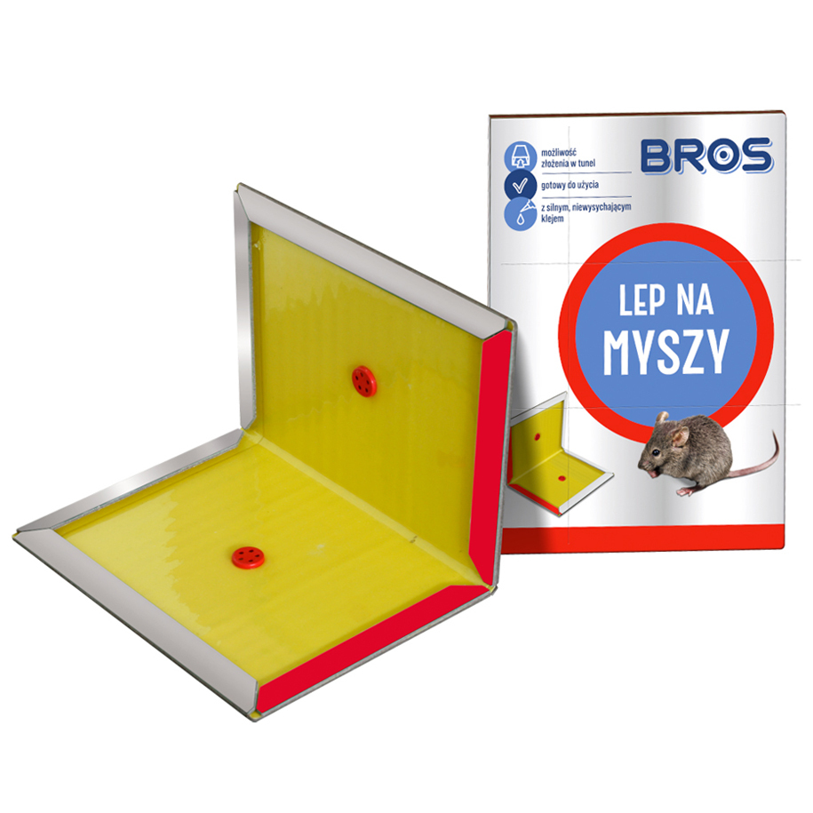 BROS Glue Trap for Rodents — Mouse Glue Board, 1 pc