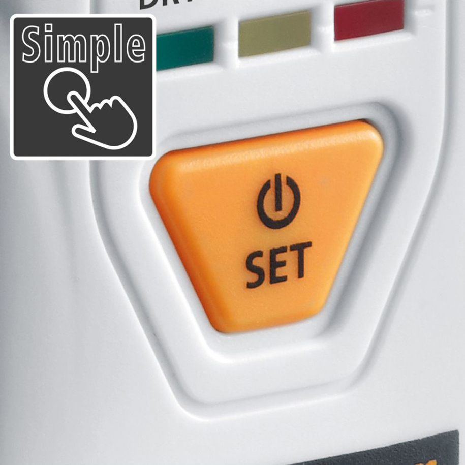 Wet/dry LED indicator at a glance