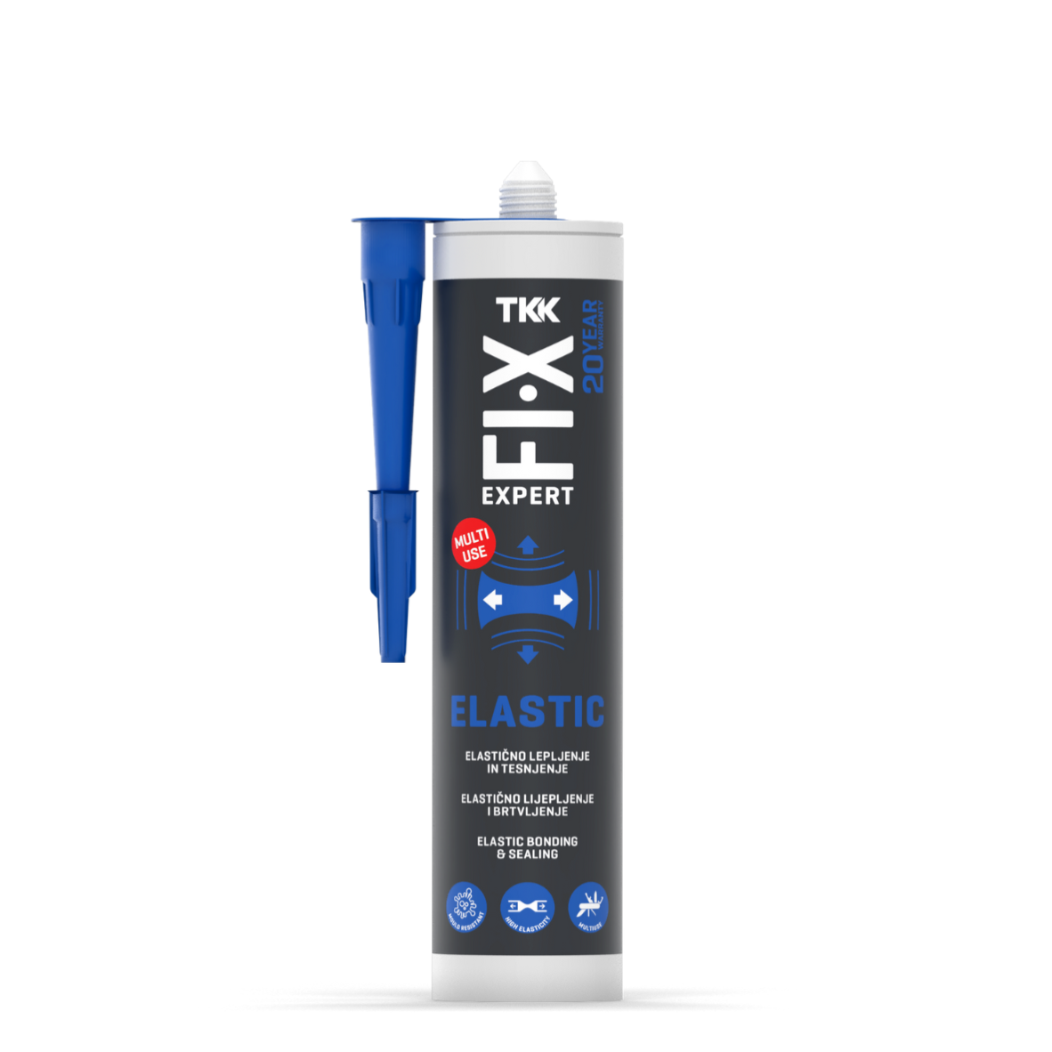 Stays elastic after curing