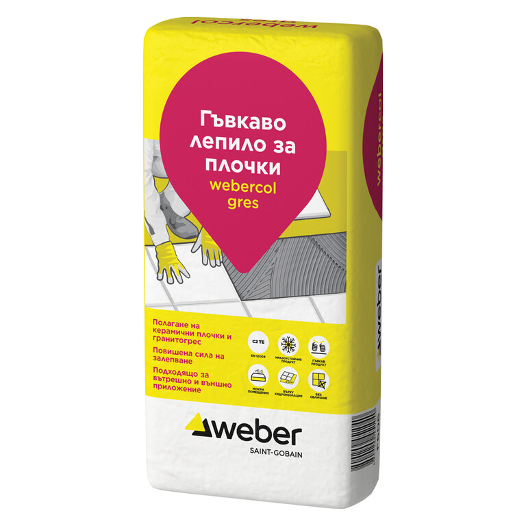 WEBER Webercol Gres (F606) лепило за плочки сиво 25 kg