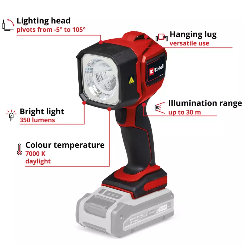 Power X-Change: up to 30 hours of light per charge